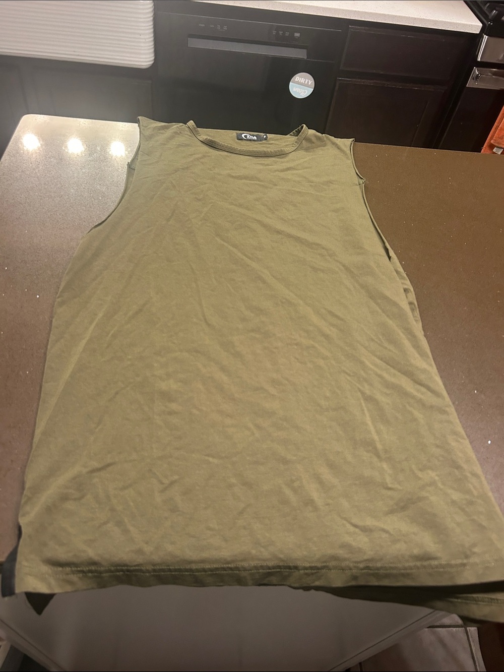 ZYIA Olive Green Men’s Muscle Tank Top
